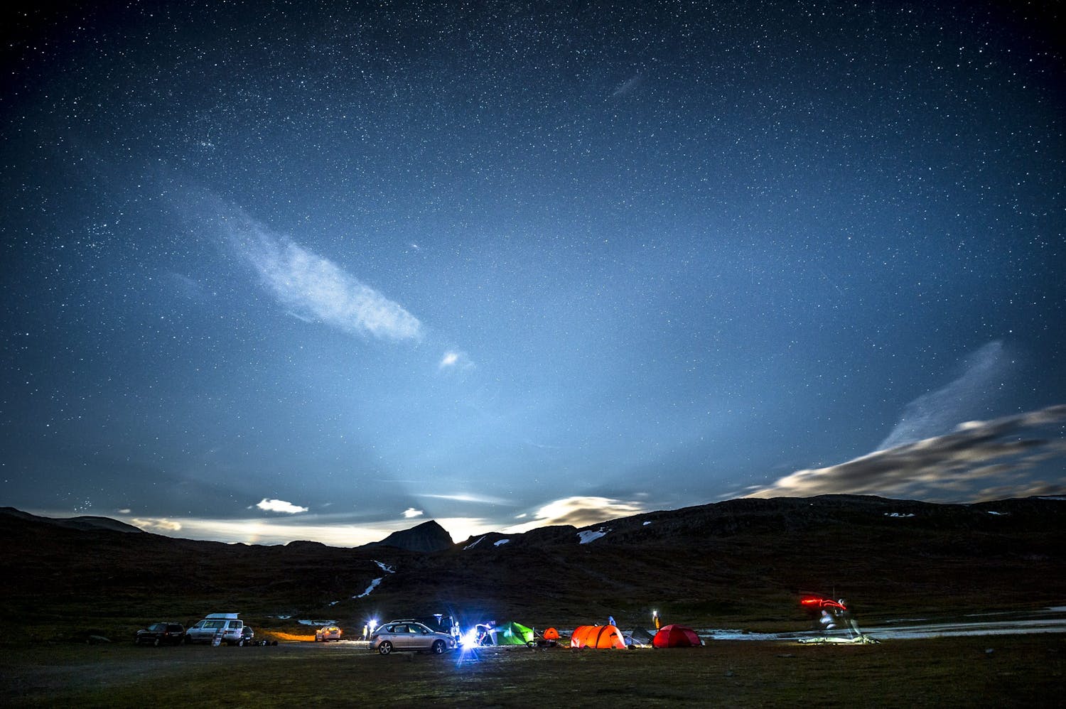 Natt i dalen Natthimmel i norska fjällen